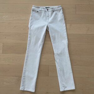 Ralph Lauren Premier Straight jeans white stretch denim high waisted rise size 6